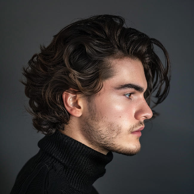 Herren Frisur Mittellang
