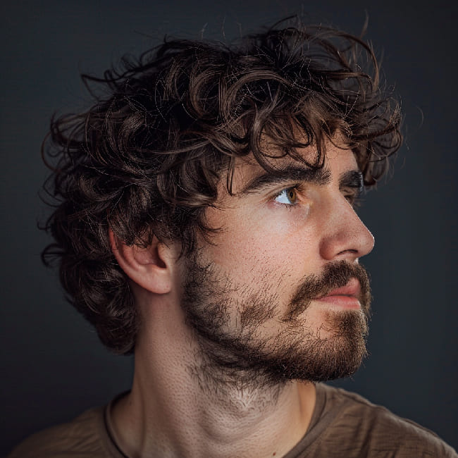 Frisur Locken beim Mann